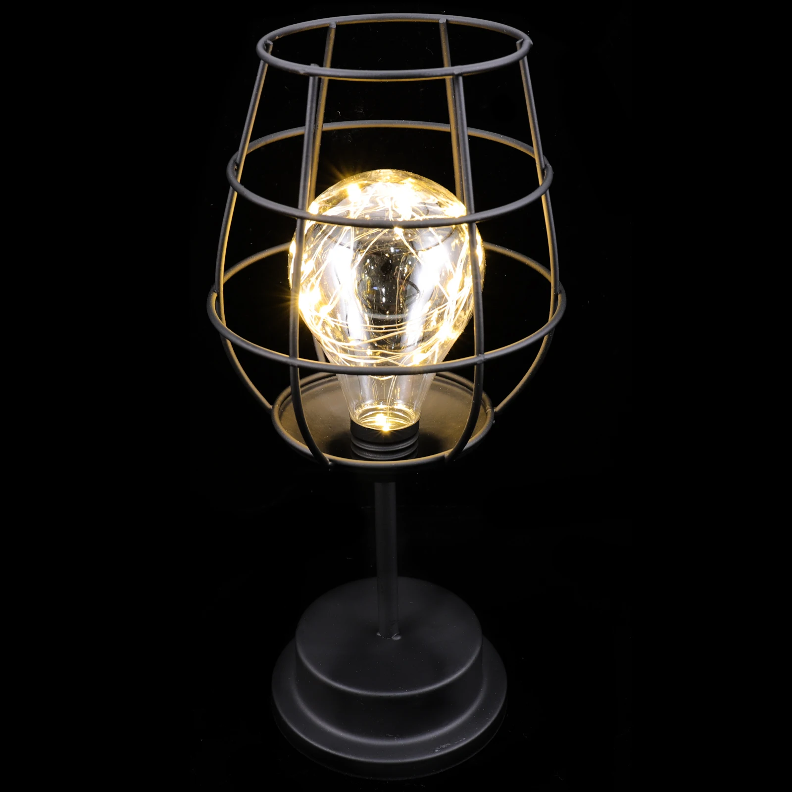 

Red Glass Night Lamp Operated Decorative Light Small Bedroom Home Bar Decoration Iron ABS Material Safe