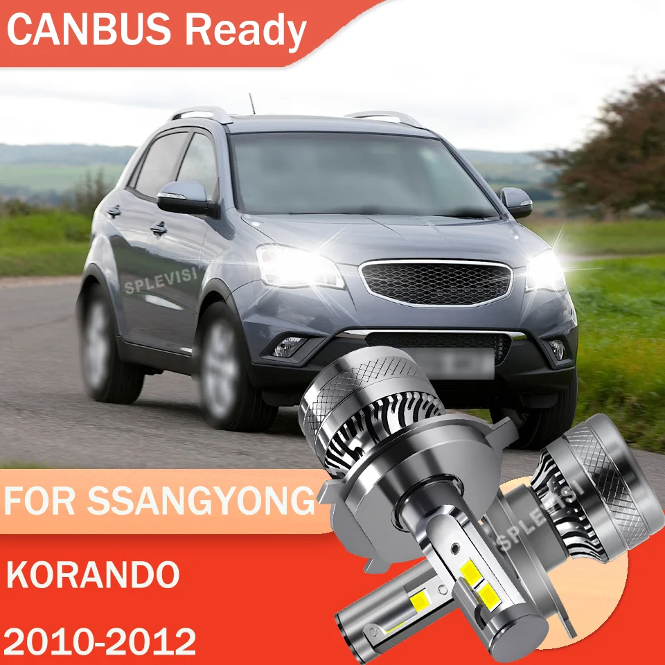 

2Pcs Newest Arrival Eco-Friendly LED Headlight Conversion Kit Bulbs H4 9003 easy to install For SSANGYONG KORANDO 2010 2011 2012