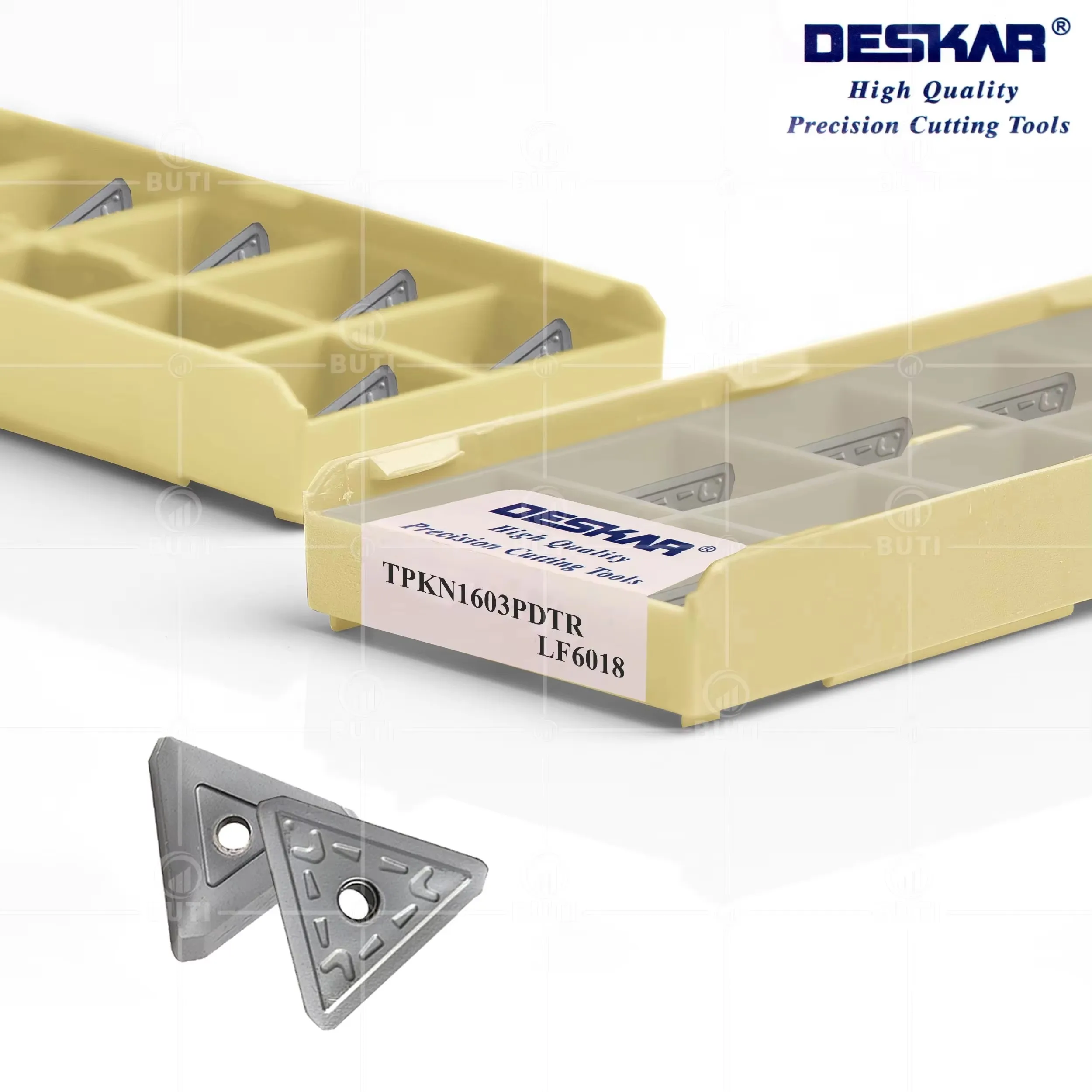 DESKAR 100% الأصلي مخرطة CNC طحن إدراج TPKN1603PDTR TPKN2204PDTR LF6018 تستخدم لمعالجة الفولاذ المقاوم للصدأ بدوره شفرات