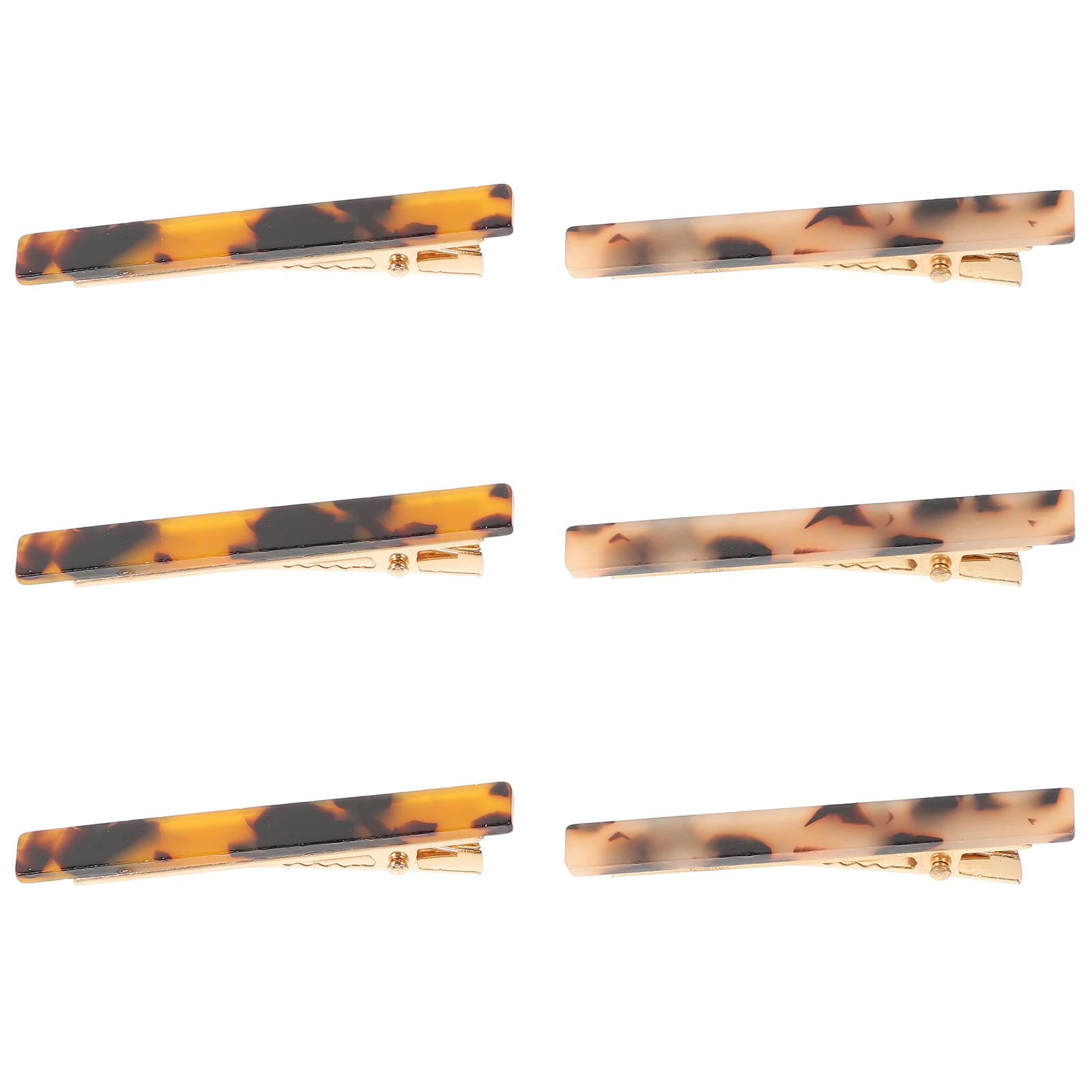 

6pcs Hair Clips Leopard Print Acetate Barrette Hair Accessories Lightweight Anti Slip Hairstyle Tools Women Girls