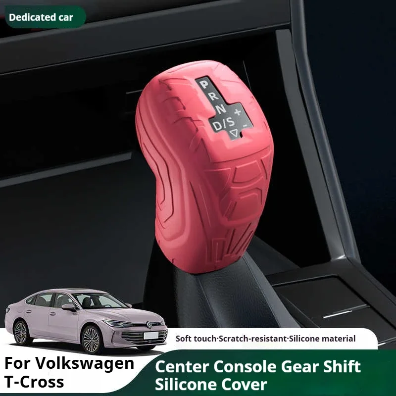 For Volkswagen T-Cross Car Silicone Automatic Gear Shift Knob Cover Tasteless Antislip Shifter Knob Protective Cover