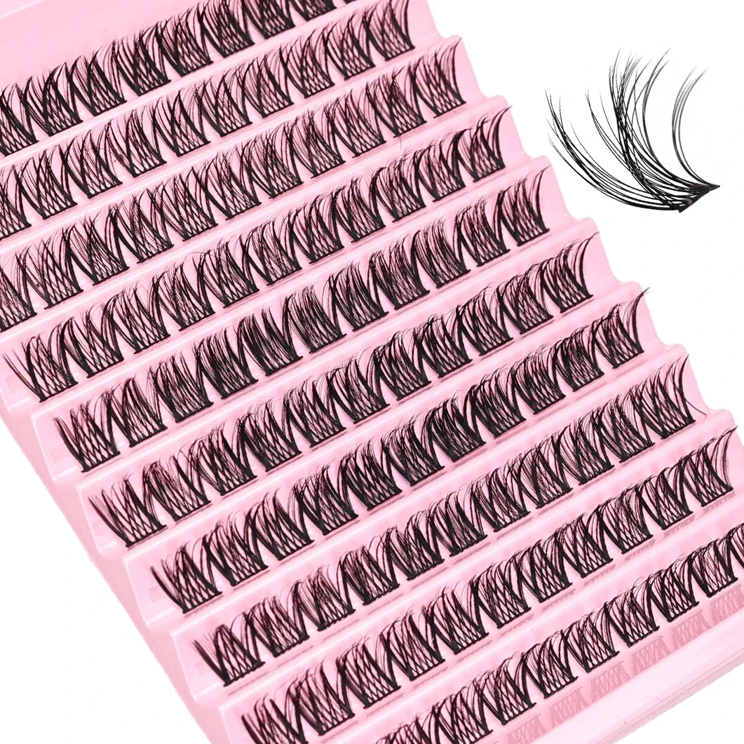 DIY Eyelash Set 110pcs Individual Lashes Cluster D Curl, 8-16mm Mix Lash Clusters with Lash Bond，Seal and Lash Applicator Tool