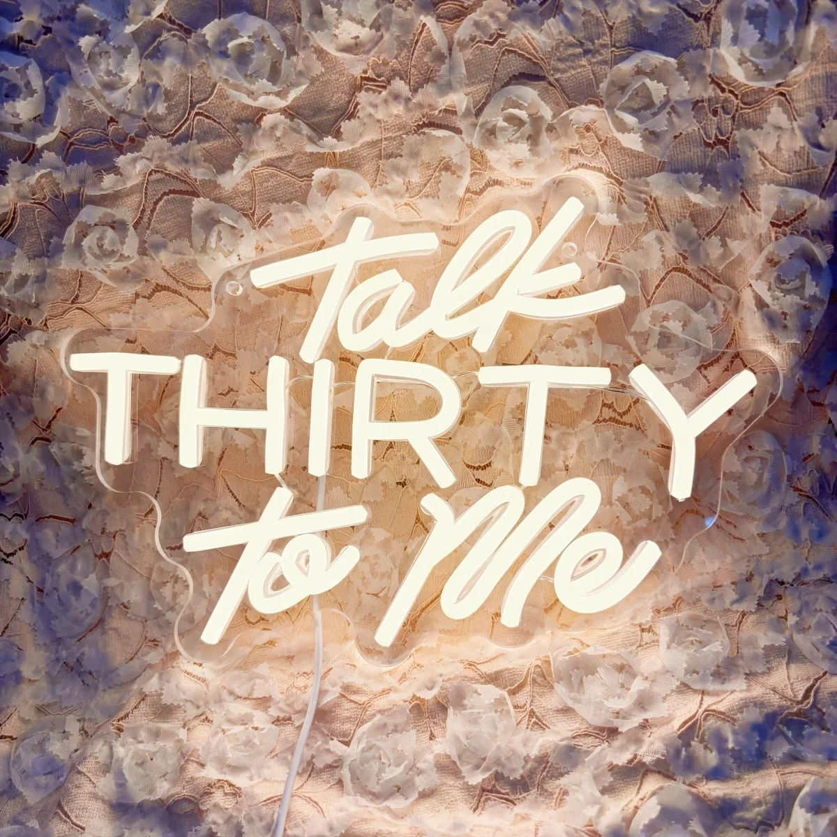 Talk Thirty To Me Neon Signs for Wall Decor Happy Birthday Neon Signs for Bedroom Wall  for Party, Christmas, Wedding Decoration