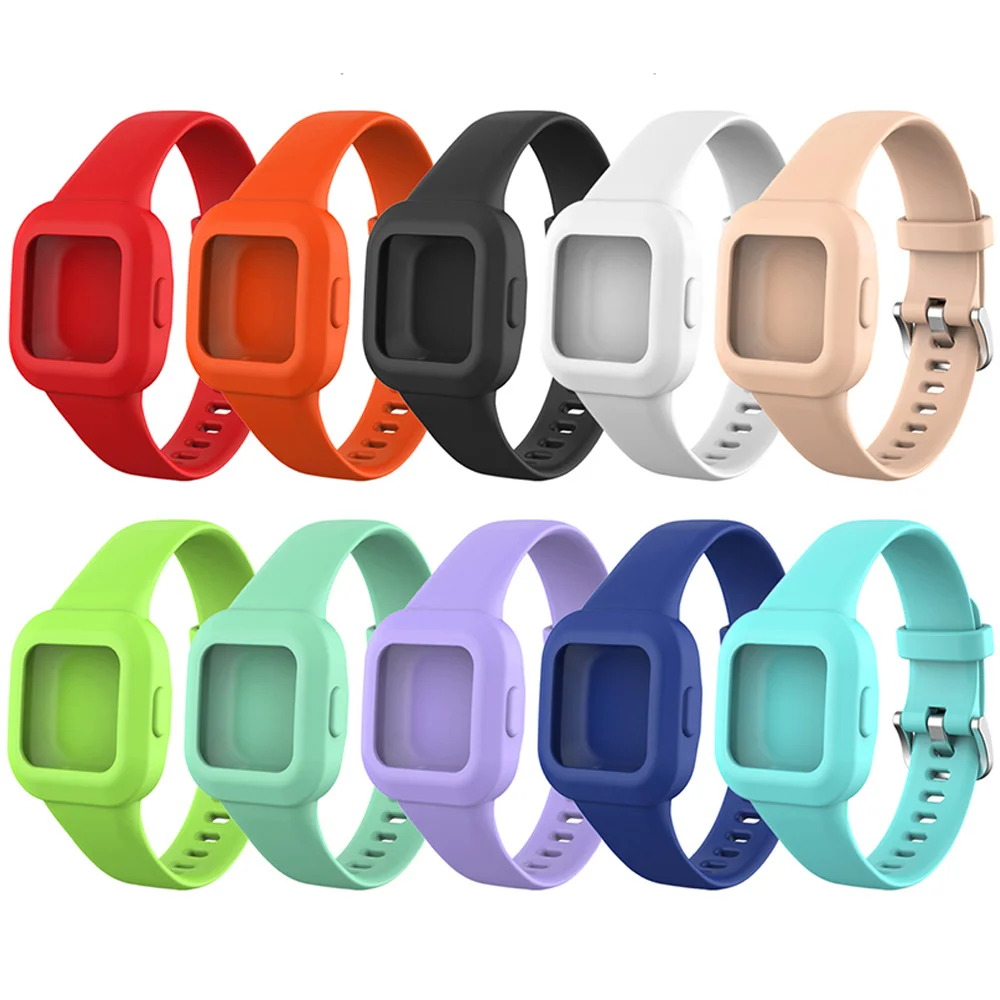 Watchband For Garmin Fit JR3 Durable Silicone Strap Single Color Adjustable Wristband Replacement