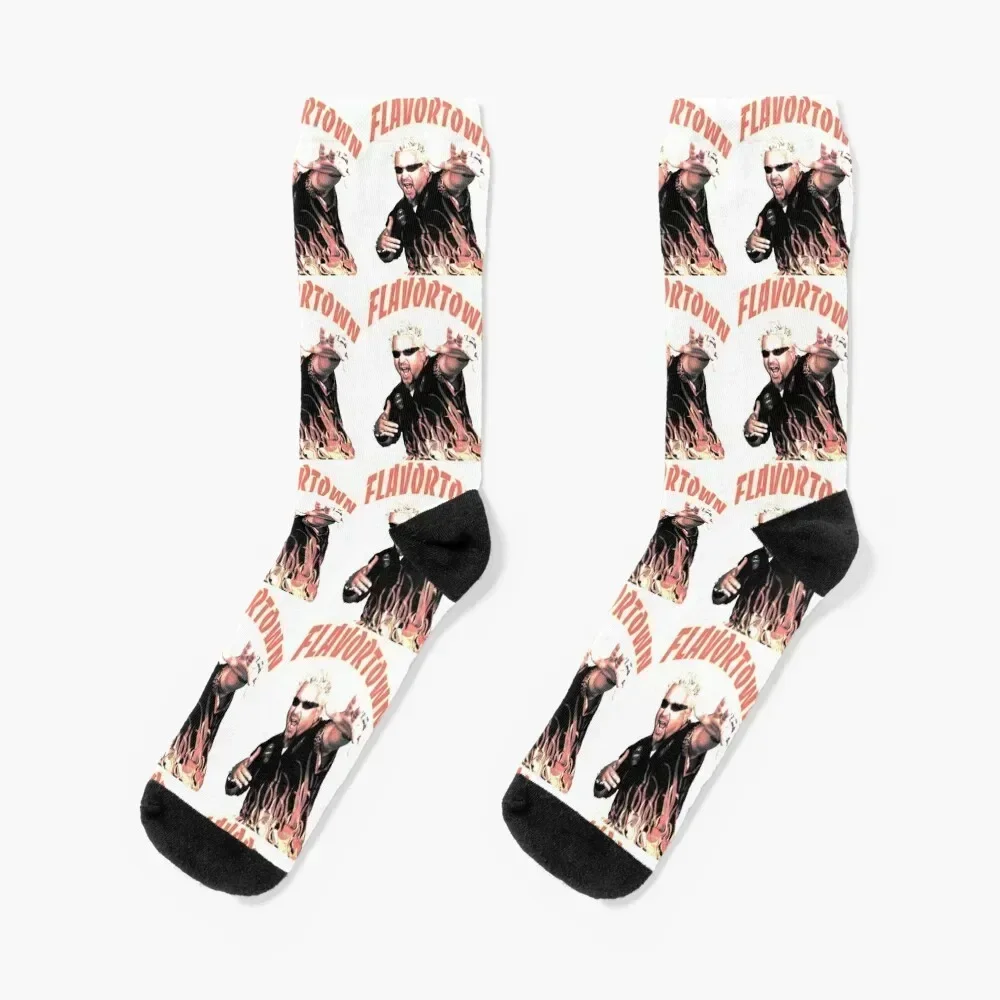 

Flavor town Socks loose short custom sports football Men Socks Women's