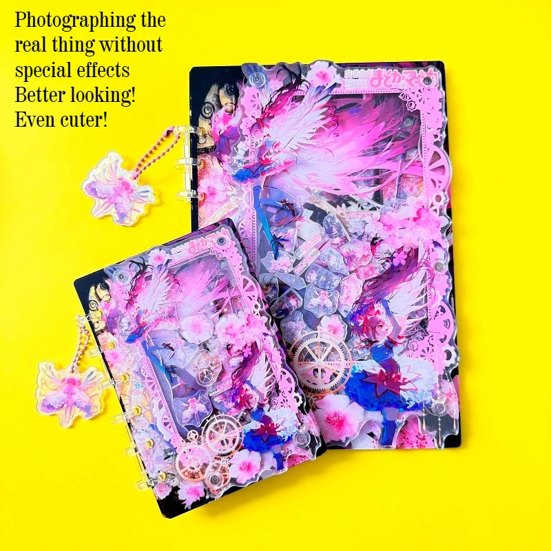 Acrylic Shaker Book A5 A7 Abstract Creative Fashion Diary Notebook Collection Note Stationery Loose-Leaf Book Friend Exclusive G - view 6