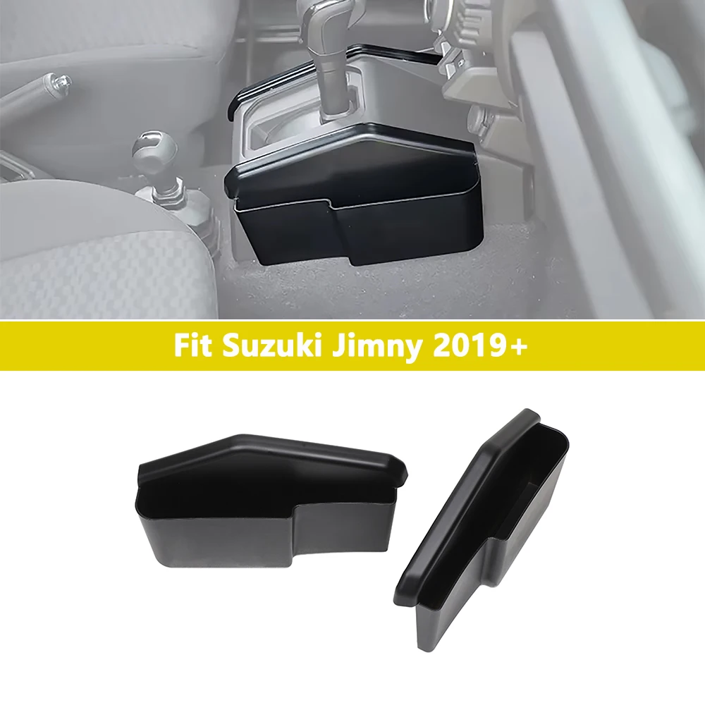 Gear Shift Side Storage Box Tray for Suzuki Jimny JB74 JB64 2019-2023 Stowing Organizer Car Interior Accessories ABS Black - Product Main Image