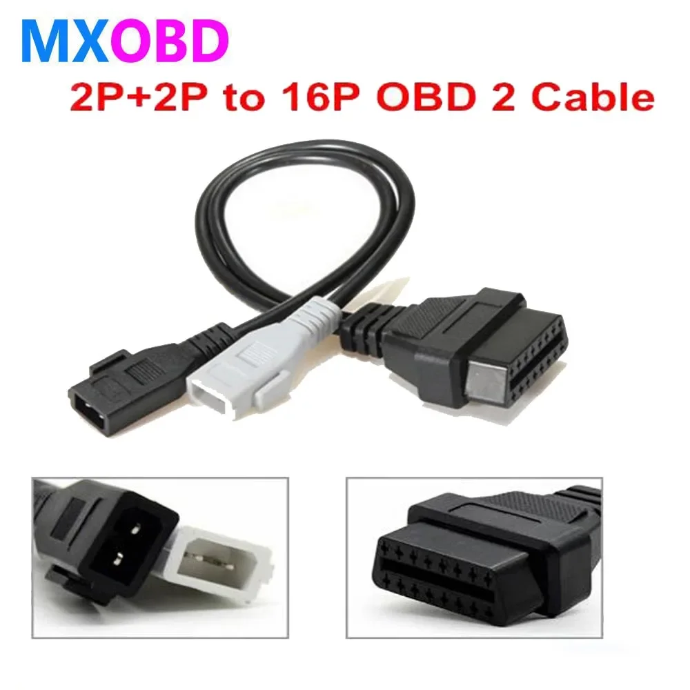 2P+2P to 16Pin OBD 2 Cable VAG Adapter For AUDI 2X2 OBD1 OBD2 Car Diagnostic Cable 2P+2P to 16 Pin Female Connector for VW/Skoda