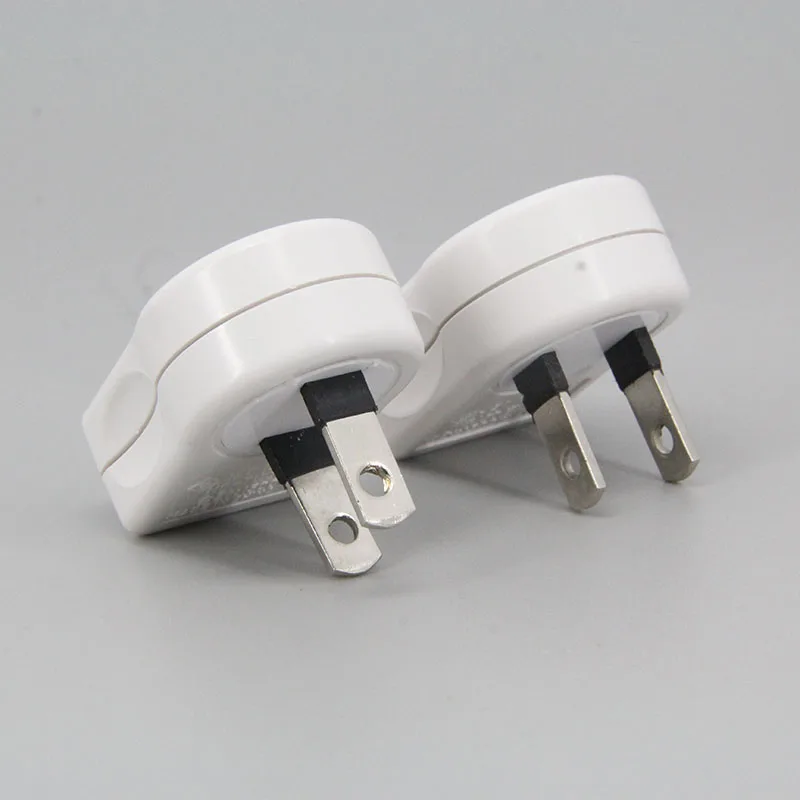 1PC US 2PIN 360 Angle Rotatable Power Socket Plug Male To Female Socket Adapter Power Converter Plug Electrical Socket v