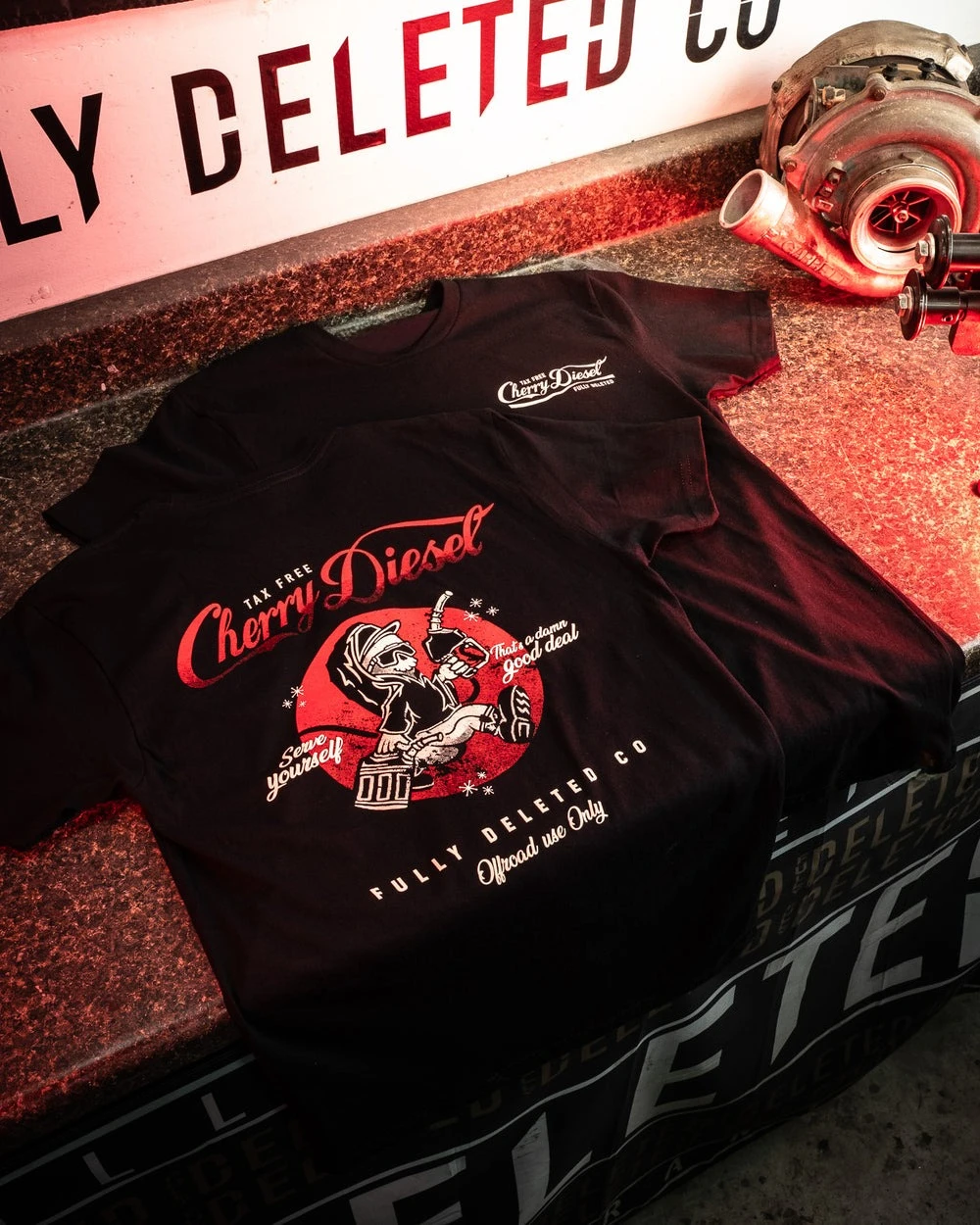 New CHERRY DIESEL _ PREMIUM T-SHIRT Cotton Graphic Printing High-end Luxury Unisex Style Both of Men and Women