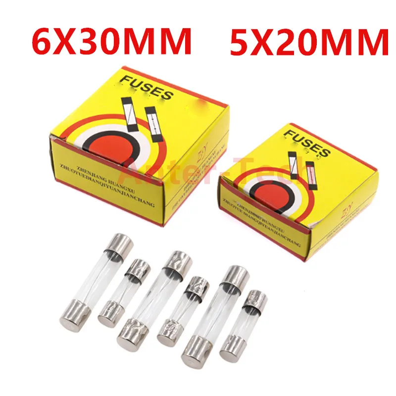 5*20 6*30 Glass Fuse Fast Fuse 250V 0.1A 0.2A 0.5A 1A 2A 3A 3.15A 4A 5A 6A 7A 8A 10A 12A 15A 20A 30A Quick Blow 5x20mm 6x30mm