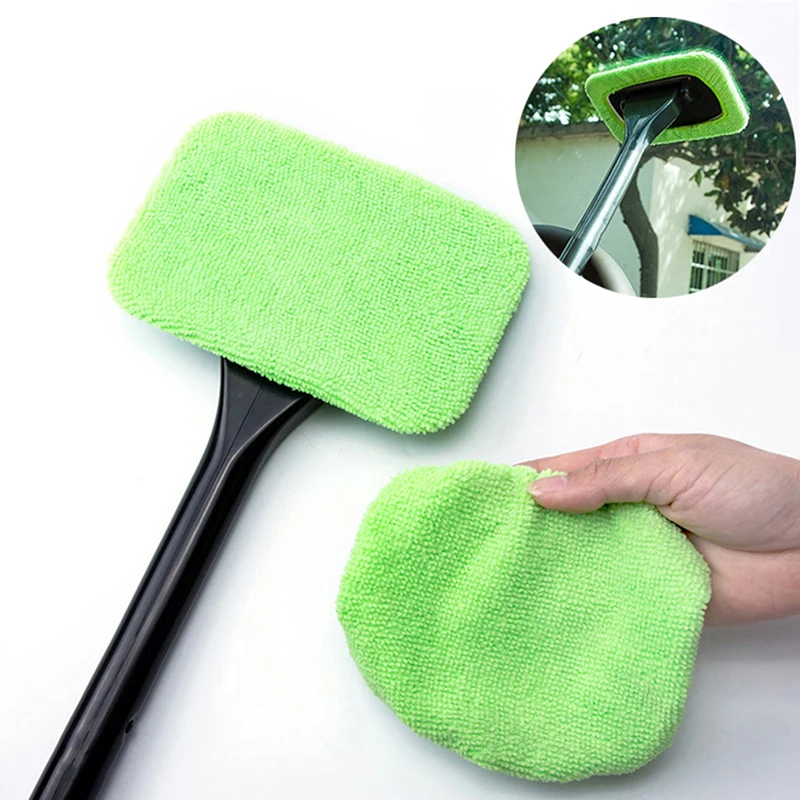 Car Window Cleaner Brush Kit Windshield Cleaning Wash Tool Inside Interior Auto Glass Wiper With Long Handle Car Accessories