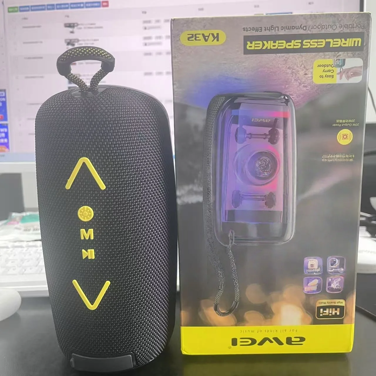 

Outdoor Portable Caixa De Som Bluetooth Speaker Stereo Fashion Sound Transparent Powerful Rechargeable Boombox for Computer Use