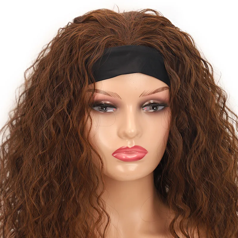 ヨーロッパとアメリカのスタイルのアイスコーンシルク弾性ネットウールカールヘッドバンドウィッグ在庫あり