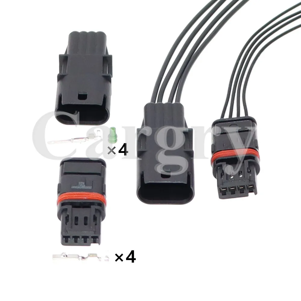 1 Set 4P Auto Wiring Plugs Car Male Female Wire Connector AC Assembly Automobile Replacement Socket Accessories
