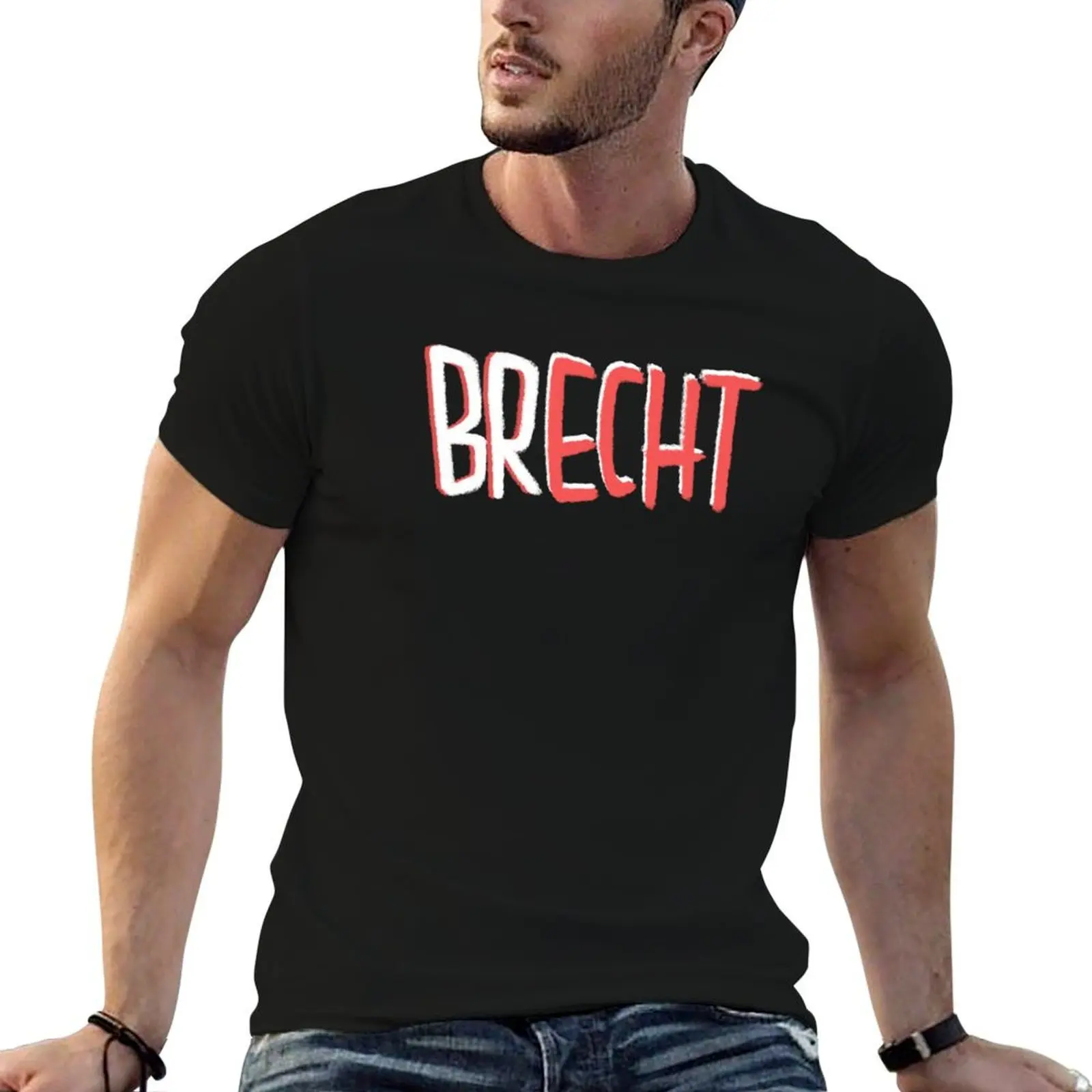 Camiseta Brecht Echt, Bertolt Brecht Pun, camiseta para hombre, camisetas gráficas para hombre, camisetas gráficas para hombre