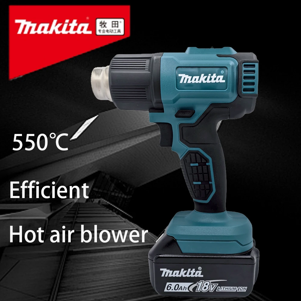 

Makita 18v Hot Air Baking Gun Tools Cordless Heat Gun Air Dryer For Soldering Max 550°C Shrink Film Wireless Rechargeable