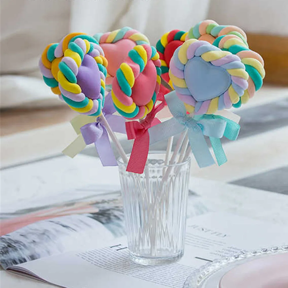 

food fake dessert props gifts christmas birthday wedding decorations heart shaped simulation artificial lollipop cotton candy