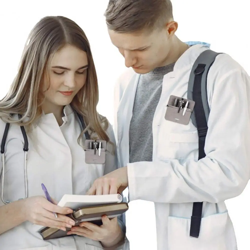 Portalápices de cuero Pu para viaje, bolsa organizadora de almacenamiento para camisas, abrigo de laboratorio, Protector de bolsillo para la escuela y la Oficina