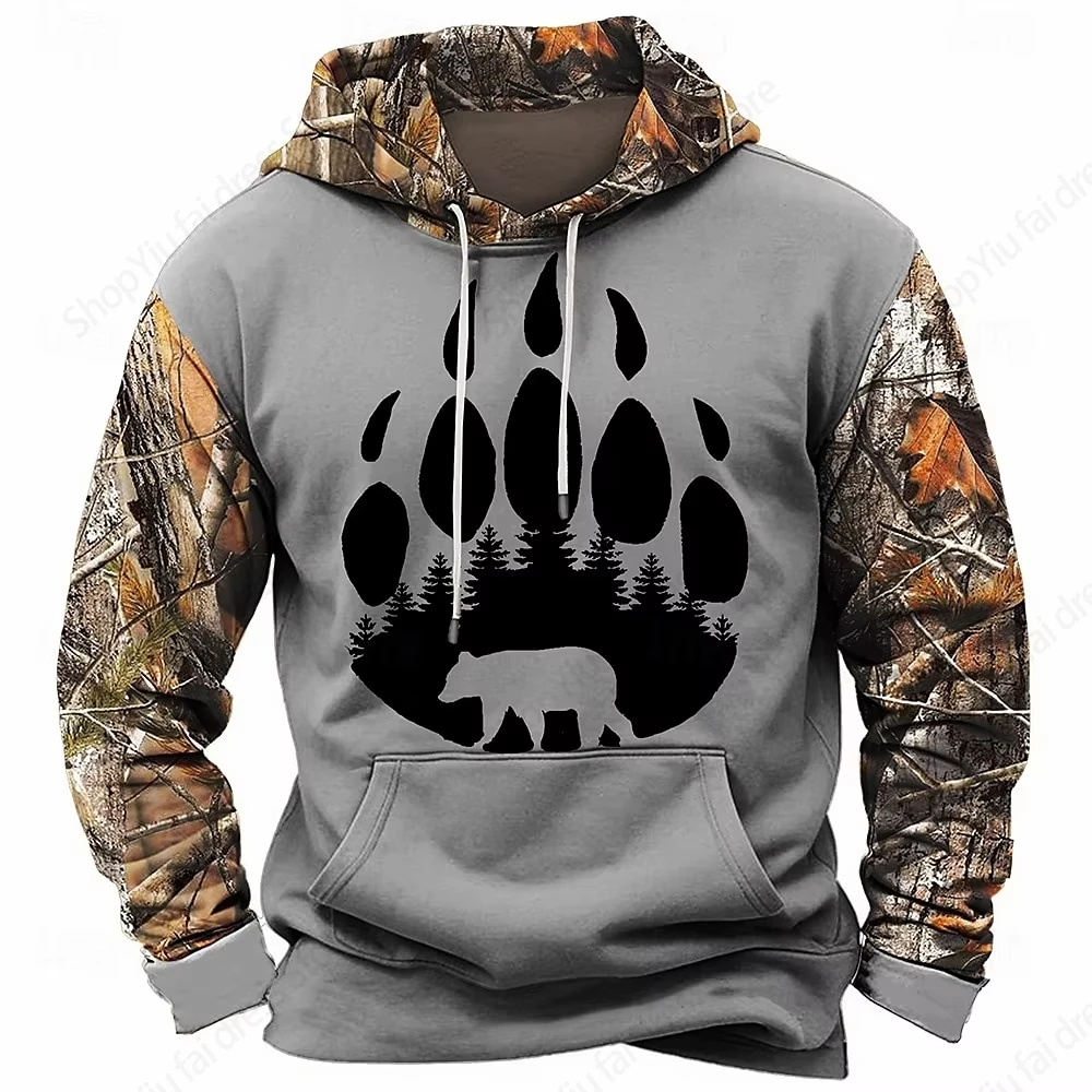 Hunting Animal Pattern 3d Print Hoodie Men Fashion Hoodies Sweatshirt Boy Coat Camouflage Hoodie Man Sweatshirt Camp Tracksuits
