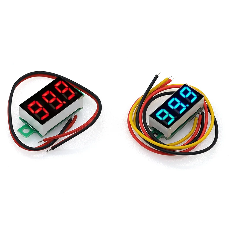 0.28 / 0.36 Inch DC LED Digital Voltmeter 0-100V Voltage Meter Auto Car Mobile Power Voltage Tester Detector 12V Red Green Blue