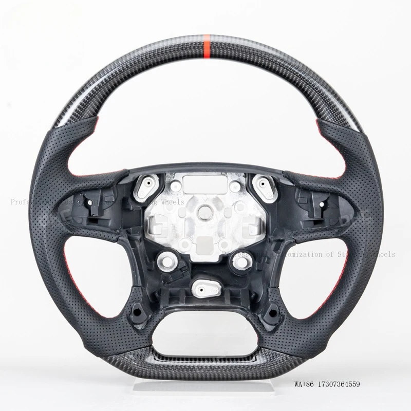 modification and upgrade of the steering wheel of American for Chevrolet Silverado pickup truck with a sporty real carb