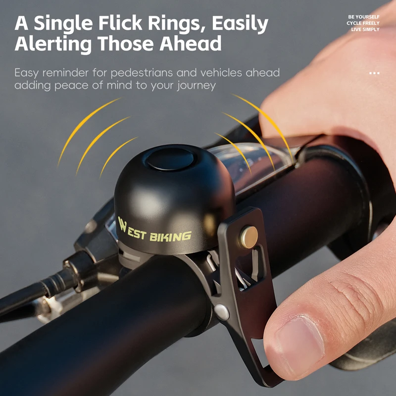 

WEST BIKING Retro Copper Bells Bike Bell Ring Loudly Safety Cycling Warning Alarm Bicycle Horn Ring for Kids Road Bike Access