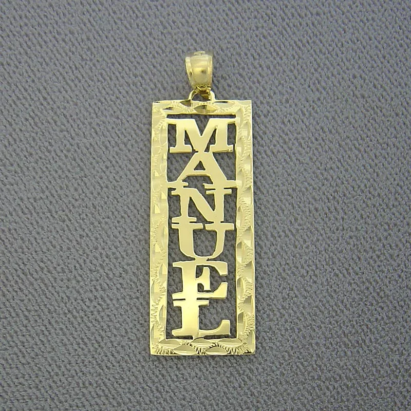 

Zciti Custom Name Pendant Necklace for Men Women Gold Plated Hollow Stainless Steel Rectangular Letter Personalized Jewelry Gift