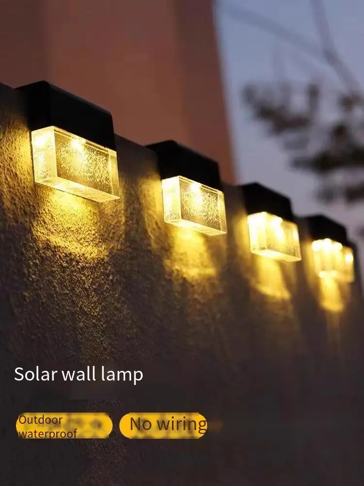 

Solar outdoor lamp household waterproof wall lamp courtyard garden layout balcony courtyard wall atmosphere decoration