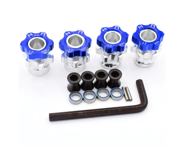 Hot Racing aluminum 17mm hex hub adapter set for Traxxas Jato vehicles