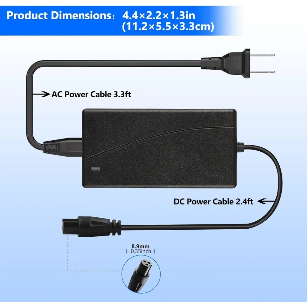 New 42V 2A Universal Lithium Battery Charger For 36V Hoverboard Self-Balancing Scooter 100-240V AC Power Supply Adapter EU US