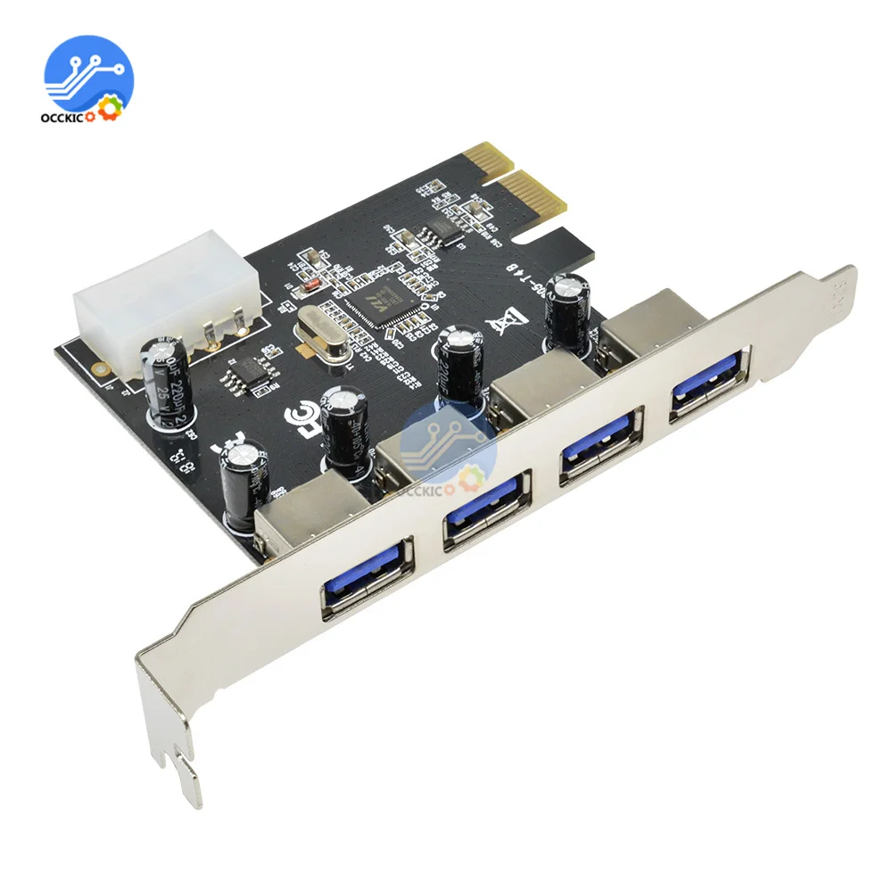 4 Port USB 3.0 PCI-e Expansion Card 5 Gbps Speed PCI Express PCIe USB 3.0 Hub Adapter Controller USB 3 0 PCI E Express Adapter