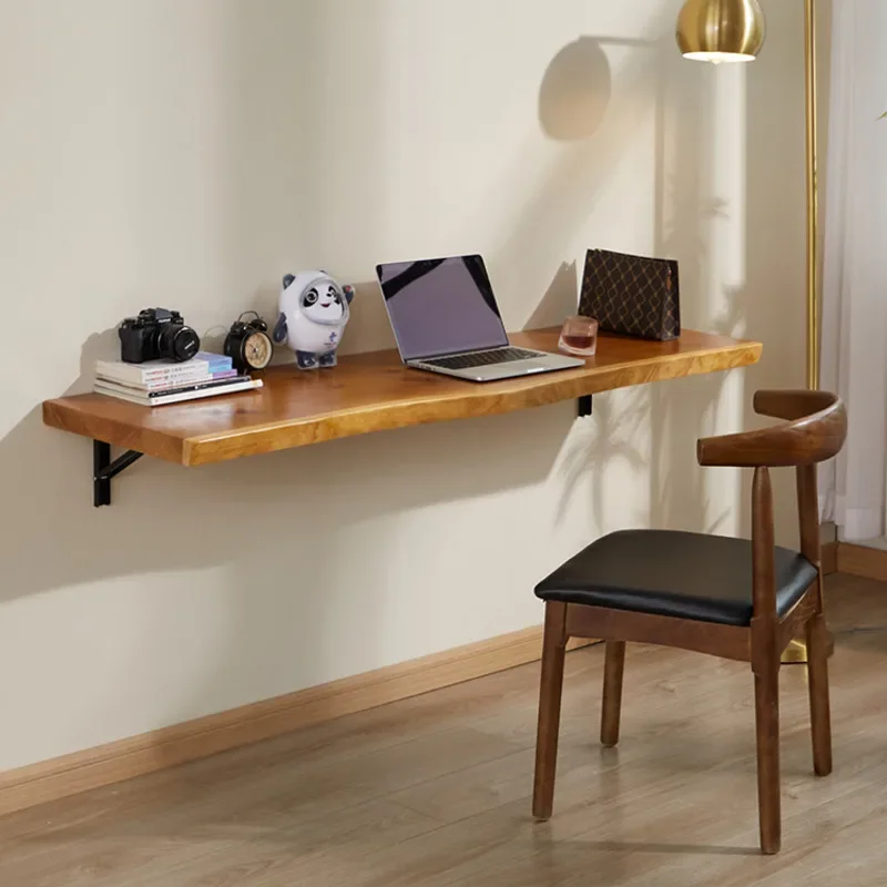 Nordic Wall Hanging Log Computer Desk Multi-function Hanging Dining Table Wall Home Room Desks Bar Hanging Wall Table