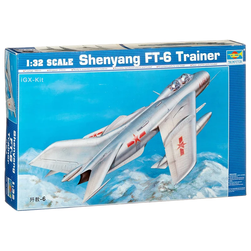 Trumpeter 02208 1: 32 Shenyang FT-6 Trainer Fighter Plane Aircraft Military Assembly Plastic Toy Handcraft Model Building Kit