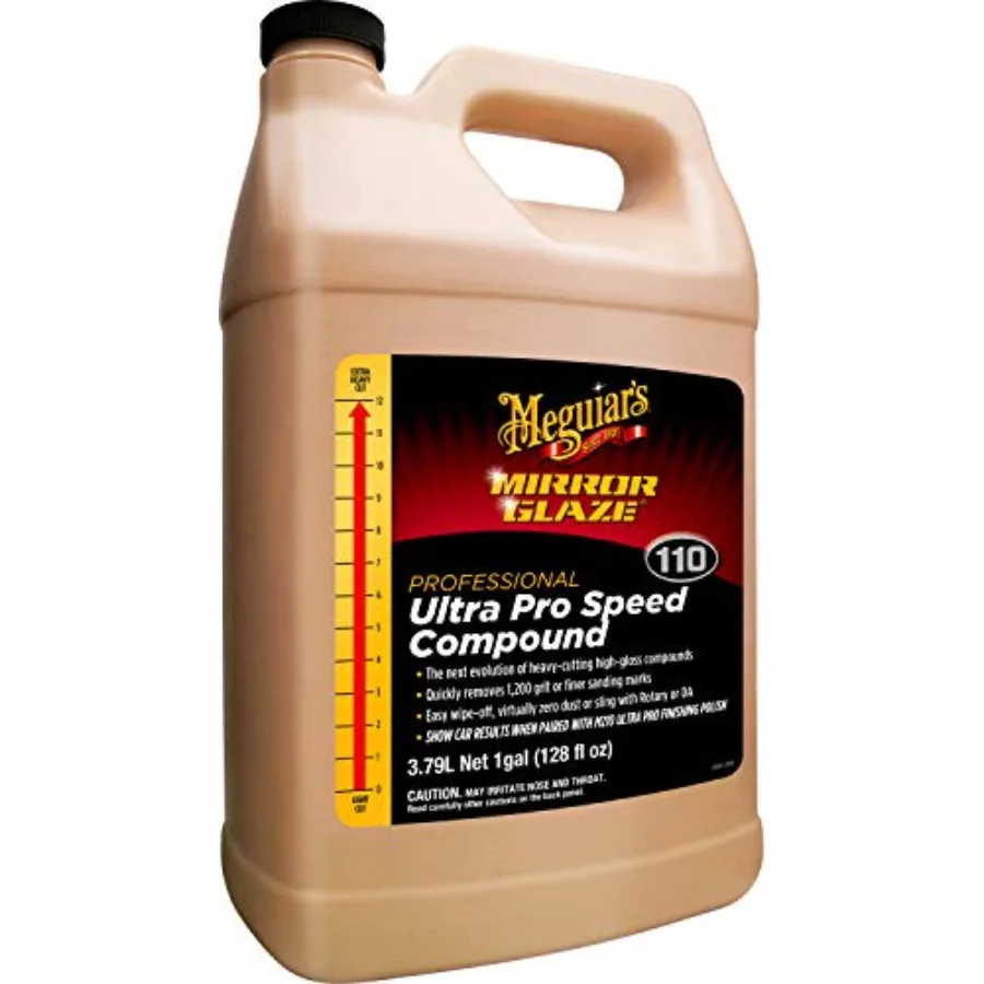 

Зеркальный глянец Mirror Glaze 110 Professional Ultra Pro Speed Compound 3.79L M11001 для высокоскоростной финишной обработки с эффектом серебристого металлик суперглянца