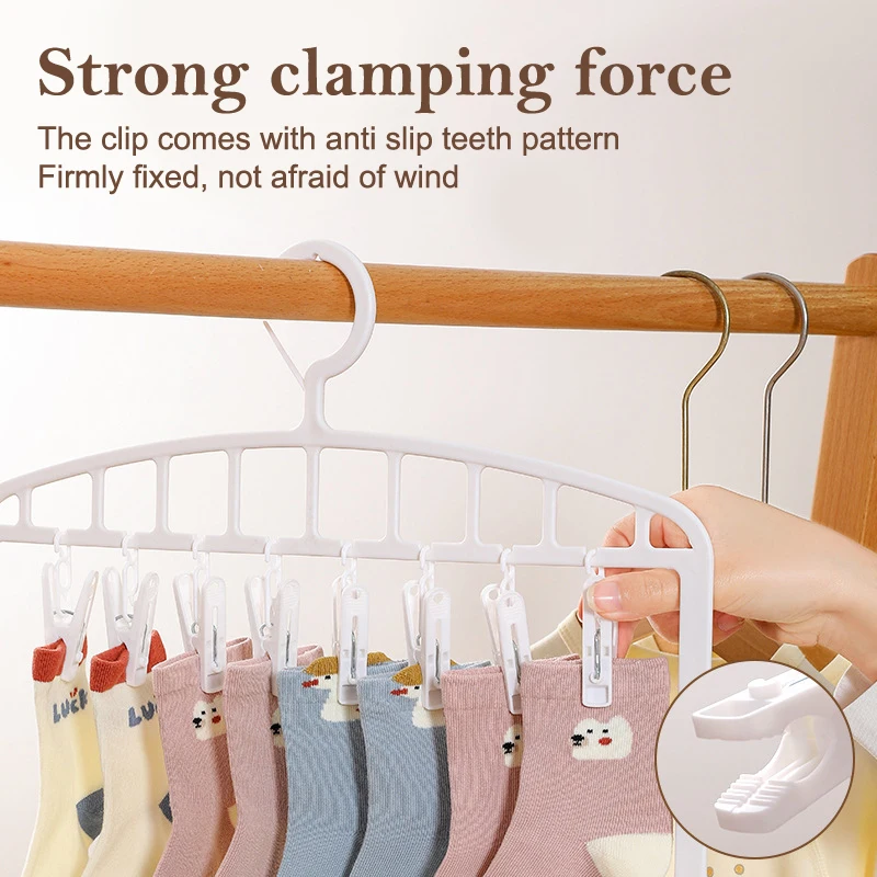 Tendedero de calcetines con 18/26 Clips, ropa interior, toalla de Saliva para bebé, ahorro de espacio, multifuncional, dormitorio doméstico, lavandería para estudiantes