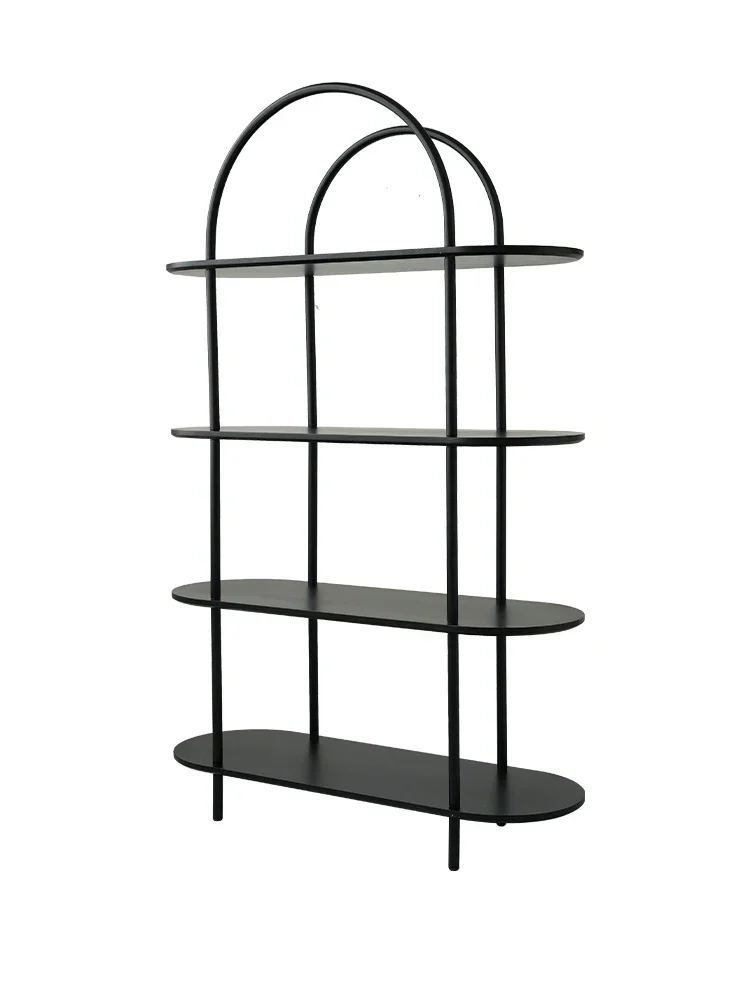 Nordic multi-storey luxury arch shelf bookshelf, living room, landing modern simple storage shelf