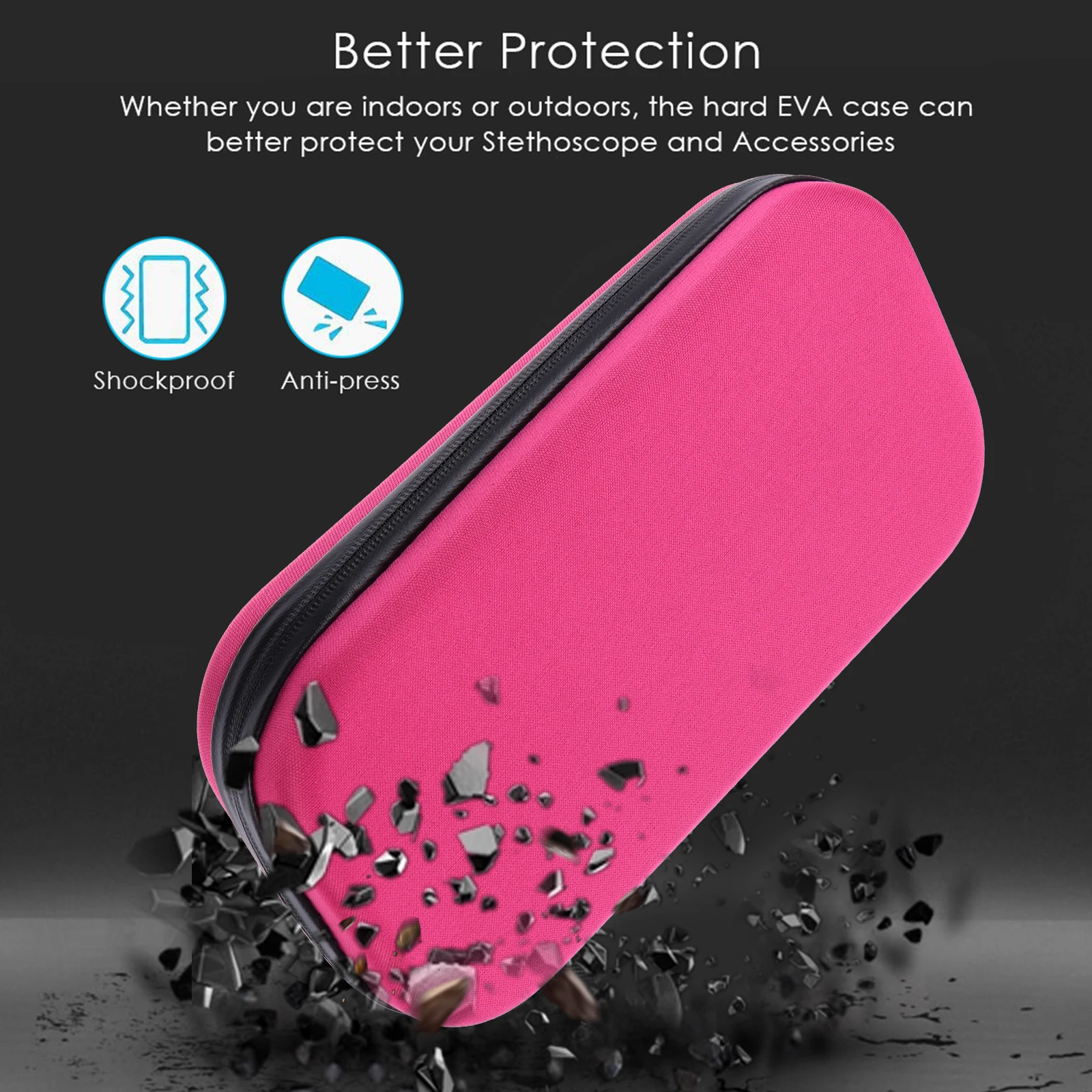 

Protector Stethoscope Storage Box Portable Auscultator Protective Case Waterproof