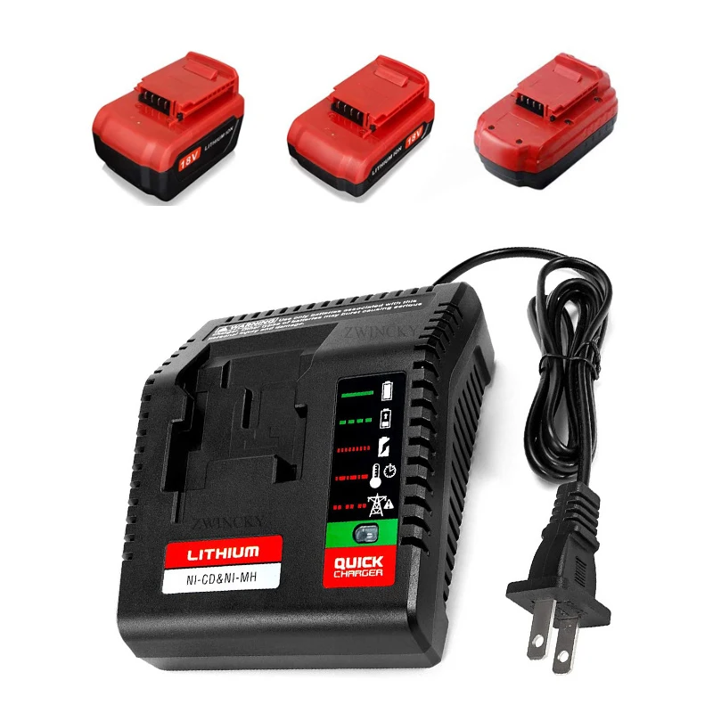 PCXMVC PCMVC PCLMVC Battery Charger For Porter Cable 18V Lithium Ion&Ni-Cd&Ni-MH PC18B PC18BL PC18BLEX PC18BLX PCC489N