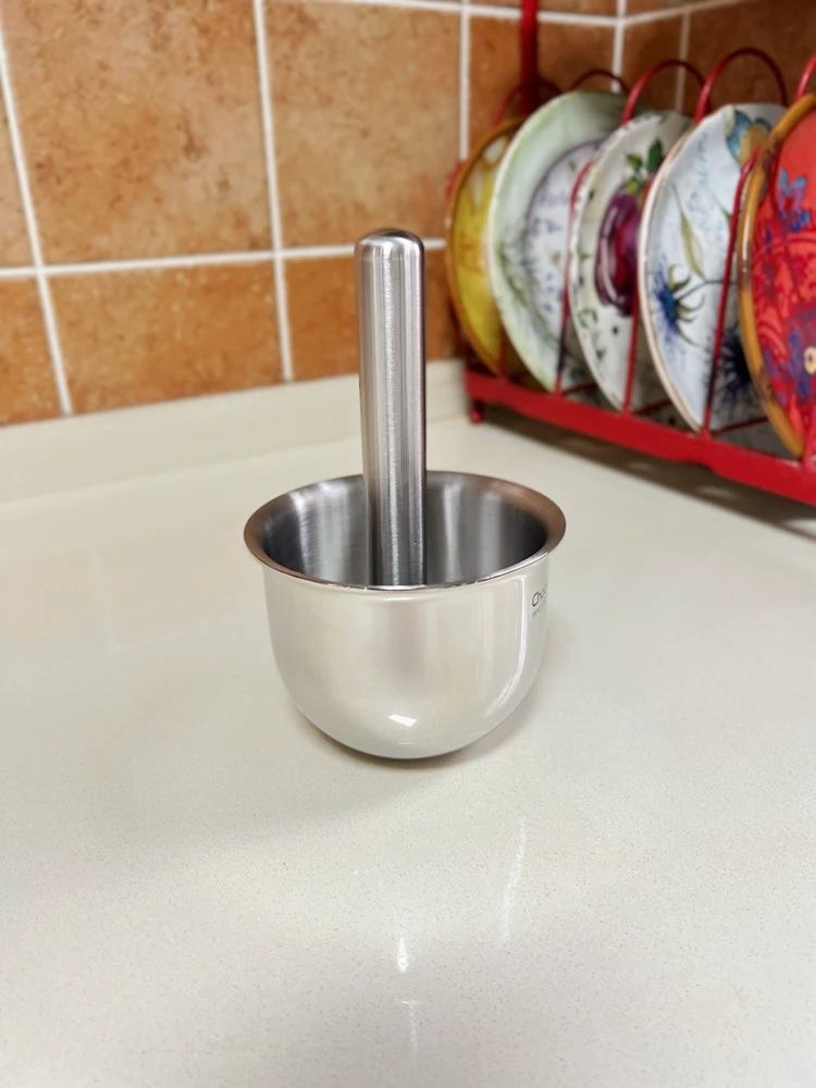 

Молоток и пестель из нержавеющей стали Thiened 80 для измельчения чеснока, домашнего использования, приготовления лекарств, чесночной пасты