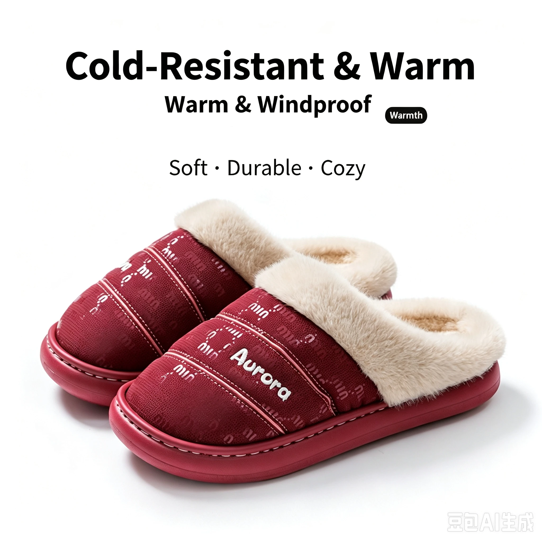 Thick Platform Winter Slippers Women Men Warm Plush Fleece Indoor Shoes Non-Slip Soft Sole Furry Home Cotton Mules Fuzzy Slides