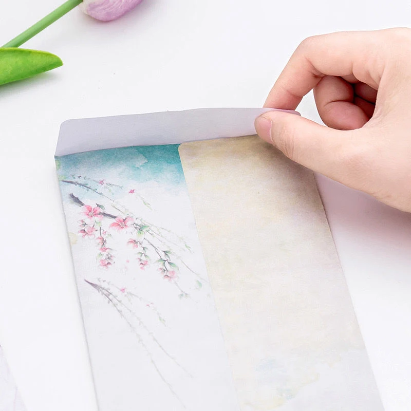 10pcs/lot Chinese Classical Retro Envelopes for Invitations Message Greeting Card Envelope for Write Postcards Gift Stationery