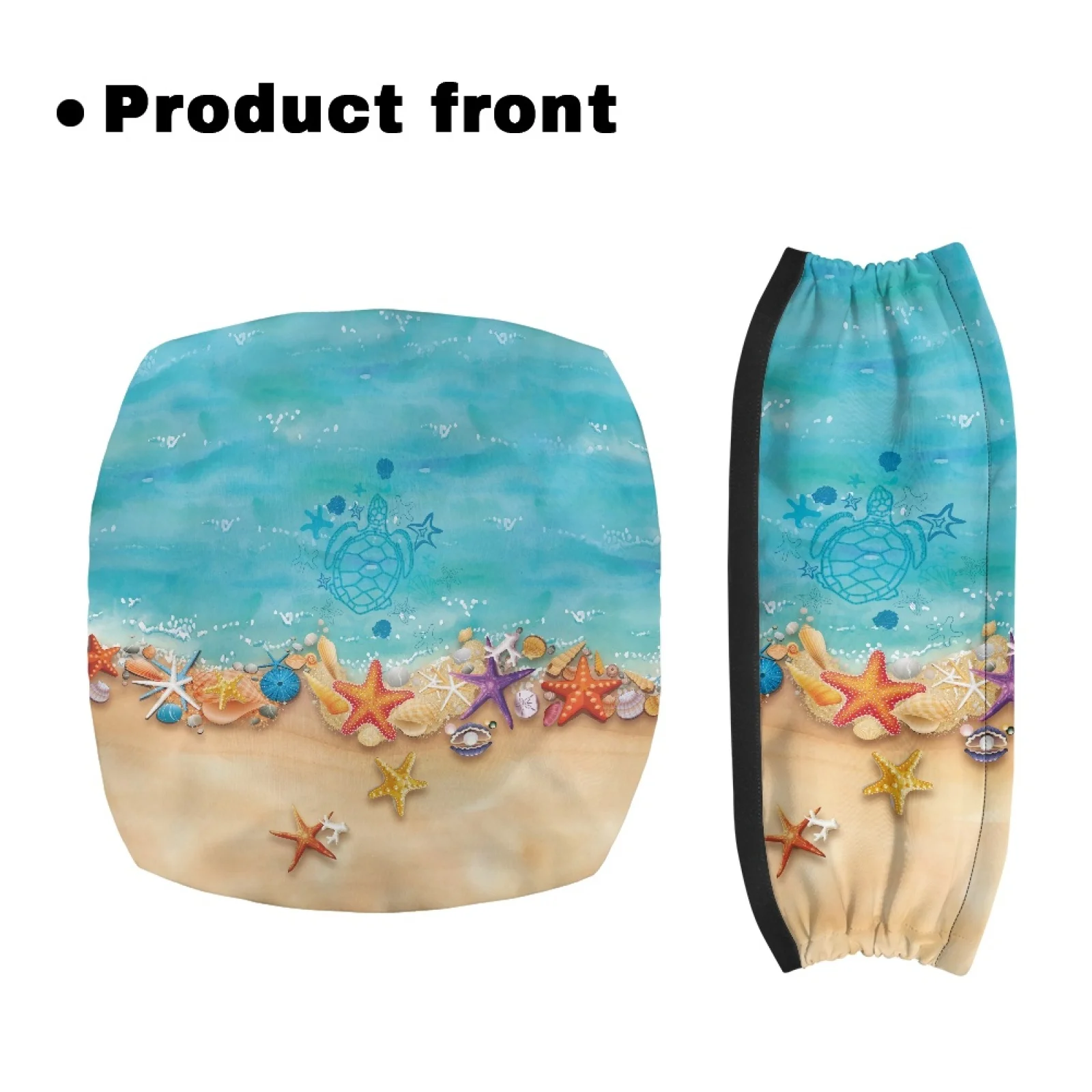 Coloranimal Beach Starfish Print Set of 2 Rollator Seat Covers Polyester Walker Seat Covers for Elder