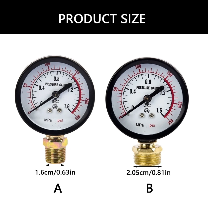 Metal Pressure Radial Mount Designs Precisions Radial Pressure Gauges for Factory Equipment & Laboratory Testing