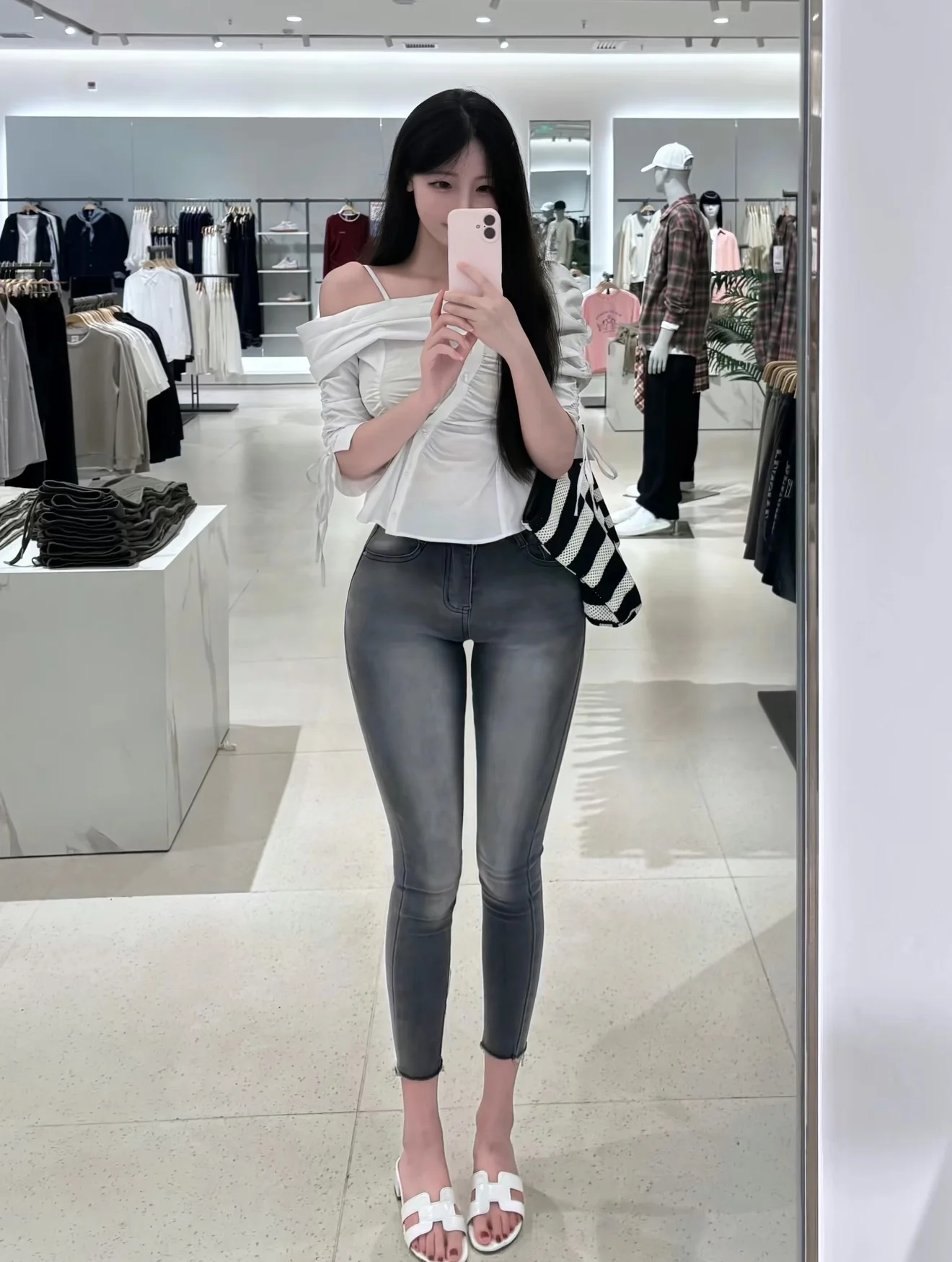 

High Waist Skinny Jeans Women's Retro Waed ey Pencil Nine Point Denim Pants Tummy Control Butt Lifting Cotton Stretch