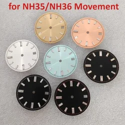 NH35 Watch Dial 28.5mm Multi Colored Sunburst Watch Faces No Luminous Watch Replacement Parts for NH35A/NH36 Movement No Logo