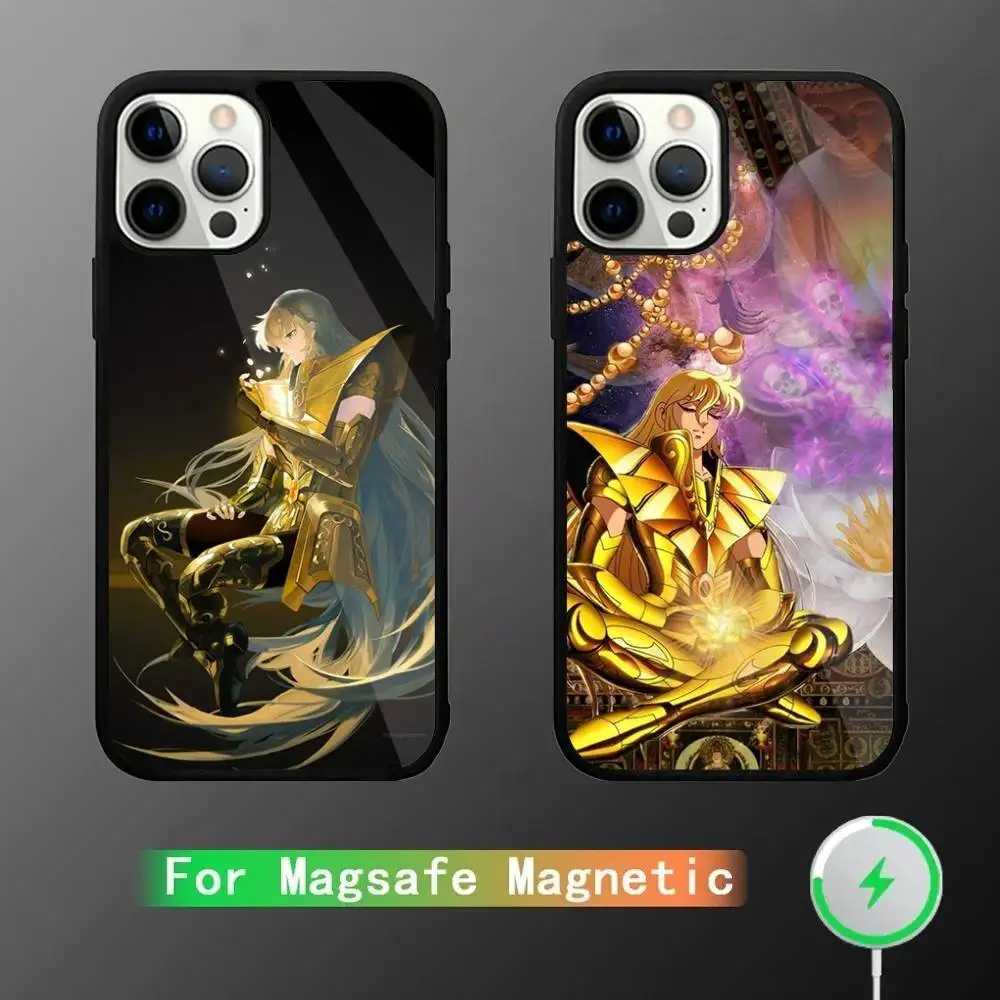 

Saint Seiya Virgo Shaka Phone Case For iPhone 17,16,15,14,13,12,11,Pro,Max,Plus,Mini,SE4,E Magnetic Magsafe Wireless Charging
