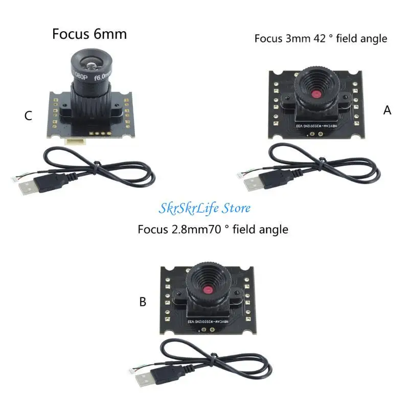 E65E OV9726 Camera Module Board 1MP 3/2.8/6mm Focal-length Manual-focus Lens Board