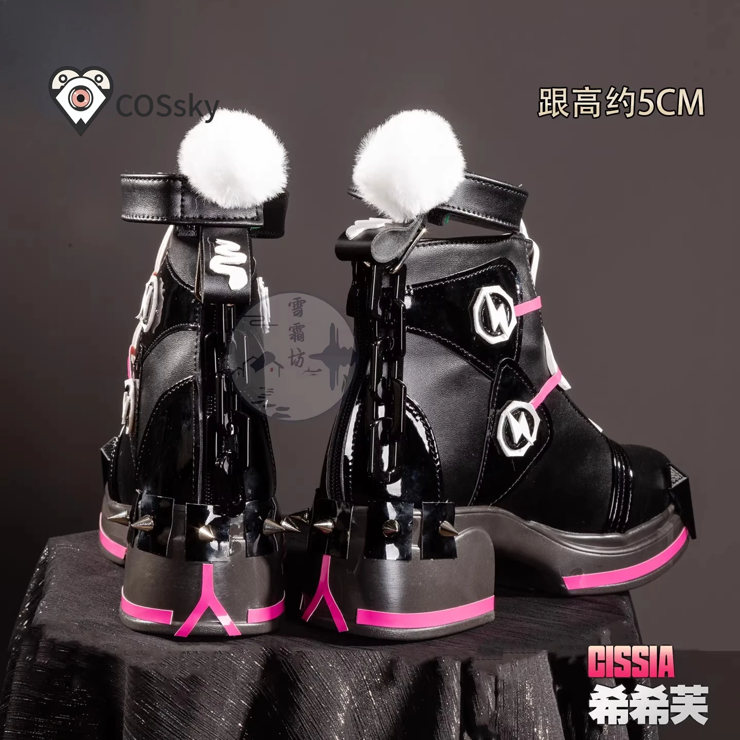 

Cissia ZZZ Zenless Zone Zero Cosplay Shoes Halloween Carnival Men's and Women's Fashion Leather Short Boots New High Heels