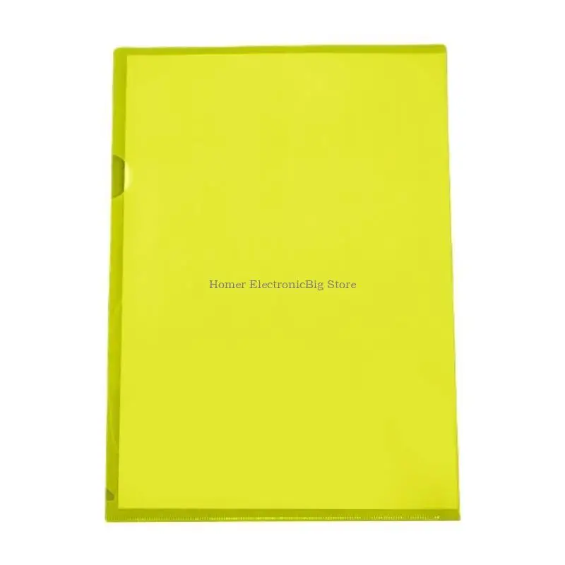 

6 Colors L Shaped Folder A 4 Plastic Folders Side File Pocket Cover for School
